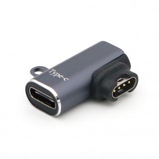 4PIN V3 90° USB-C iPhone Lightning kabel redukce adaptér konektor nabíječka nabíjecí pro Garmin Fenix Epix 2 PRO a další USB-C boční