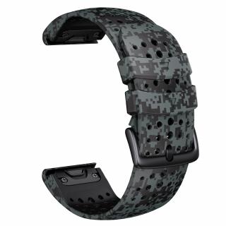 AIR CAMO 26mm silikonový gumový řemínek pro Garmin Fenix Tactix QuickFit Digital