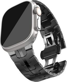 ATITAN titanový řemínek pro Apple Watch Ultra 2 38mm 40 mm 41mm 42mm 44mm 45mm 49 mm kovový Černá (38 40 41 mm)