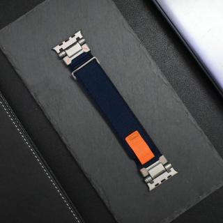 ATRAIL trailový nylonový řemínek titanové černé upínání řemínek pro Apple Watch Ultra 2 42mm 44mm 45mm 49 mm Deep modrá (titanová)