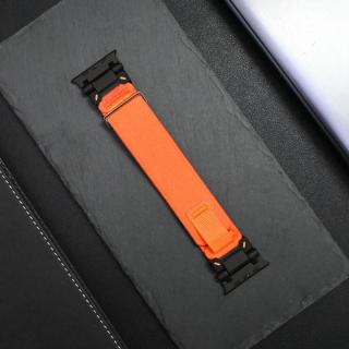 ATRAIL trailový nylonový řemínek titanové černé upínání řemínek pro Apple Watch Ultra 2 42mm 44mm 45mm 49 mm Oranžová (černá)