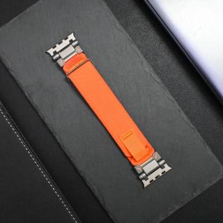 ATRAIL trailový nylonový řemínek titanové černé upínání řemínek pro Apple Watch Ultra 2 42mm 44mm 45mm 49 mm Oranžová (titanová)