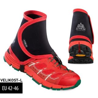 Běžecké elastické  trailové návleky na boty outdoorové návleky proti nečistotám kamení prachu sněhu L- EU 42-46 červená
