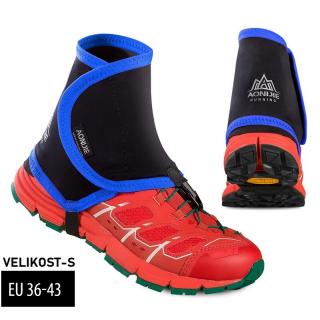 Běžecké elastické  trailové návleky na boty outdoorové návleky proti nečistotám kamení prachu sněhu S- EU 36-43 modrá