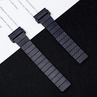 CARBON FIBER MAGNET 22mm řemínek karbonový vzor pro Garmin Fenix černý modrý QuickFit Černá