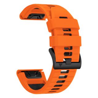 CENTRE 26mm silikonový gumový řemínek pro Garmin Fenix Tactix QuickFit Oranžová/Černá