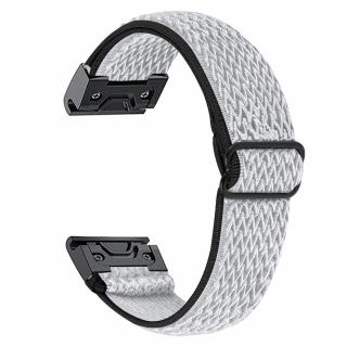 CLASP 20mm nylonový řemínek pro Garmin Fenix 5S/6S/7S QuickFit Bílá/Černá