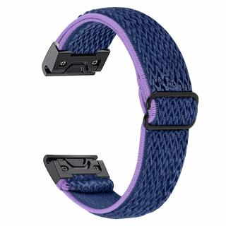 CLASP 20mm nylonový řemínek pro Garmin Fenix 5S/6S/7S QuickFit Modrá/Fialová