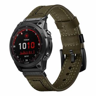 Kožený řemínek GREENLINE pro Garmin Fenix 22mm QuickFit