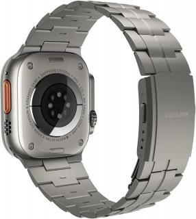 LULULOOK Titanium alloy titanový řemínek pro Apple Watch Ultra 2 49mm 42mm 44mm 45mm titanová barva