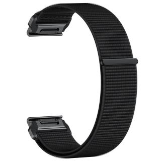 NYLON 20mm černý bílý růžový zelený nylonový řemínek pro Garmin Fenix 5s/6s/7s na suchý zip velcro QuickFit Černá/Černá QuickFit