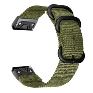 Nylonový řemínek pro Garmin Fenix 26 mm FOREST army green EASYFIT/QUICKFIT