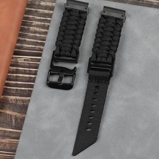 PARACORD nylonový 20mm řemínek pro Garmin Fenix 5s/6s/7s QuickFit Černá