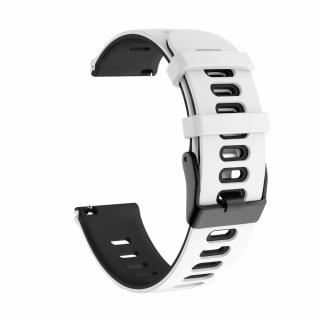 Silikonový gumový řemínek 20mm Coros Apex Garmin Forerunner 245 / 55 / 645/ Samsung Galaxy Watch 4 Bílá
