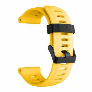 Silikonový gumový řemínek AXIS pro Garmin Fenix 26 mm žlutý