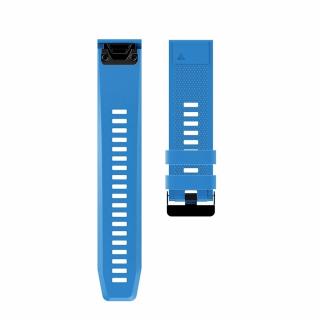 Silikonový gumový řemínek pro Garmin Fenix 22 mm CLASSIC EASYFIT/QUICKFIT - modrý