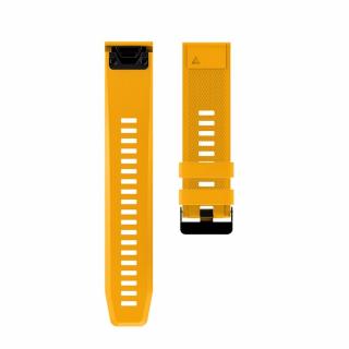 Silikonový gumový řemínek pro Garmin Fenix 22 mm CLASSIC EASYFIT/QUICKFIT - žlutý