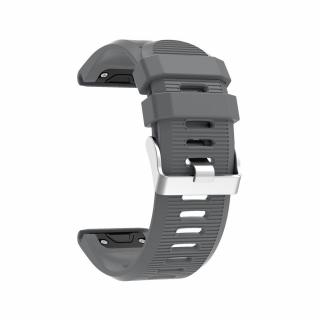 Silikonový gumový řemínek pro Garmin Fenix 26 mm soft šedý EASYFIT/QUICKFIT