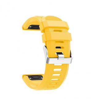 Silikonový gumový řemínek pro Garmin Fenix 26 mm soft žlutý EASYFIT/QUICKFIT