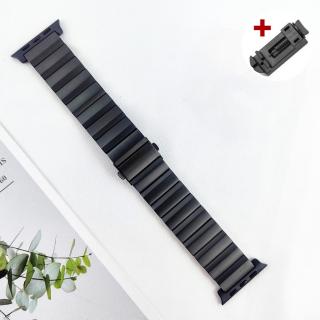 SOLID titanový řemínek pro Apple Watch Ultra 2 42mm 44mm 45mm 49 mm kovový Černá