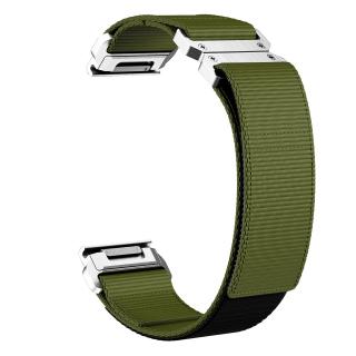 TACTIX 22mm nylonový řemínek pro Garmin Fenix černý oranžový army green QuickFit Army green/stříbrná spona