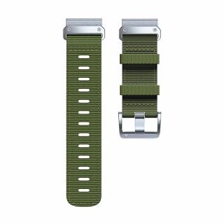 TACTIX PRO 22mm nylonový řemínek pro Garmin Fenix/EPIX 2 černý army green QuickFit Army green Silver