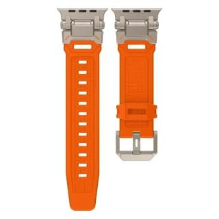 TBUCKLE silikonový robustní řemínek pro Apple Watch Ultra 2 42mm 44mm 45mm 49mm Oranžová