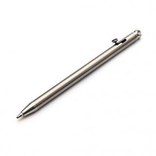 Titanová mini propiska pero inkoustové na klíče klíčenka Stříbrná