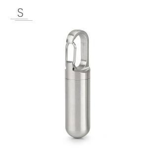 Titanové pouzdro titanová ampulka box přívěšek na klíče titanová klíčenka na koření pepř sůl chilli léky a drobnosti S: 64mm x 14.8mm