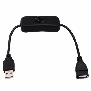 USB Kabel s vypínačem univerzální redukce adaptér Garmin Fenix nabíječka Černá