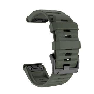 WAVE 26mm silikonový gumový řemínek pro Garmin Fenix army green EASYFIT/QUICKFIT