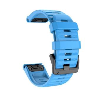 WAVE 26mm silikonový gumový řemínek pro Garmin Fenix modrý EASYFIT/QUICKFIT