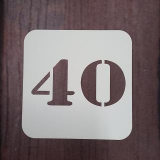 Šablona na zdobení s číslem vzor: 40