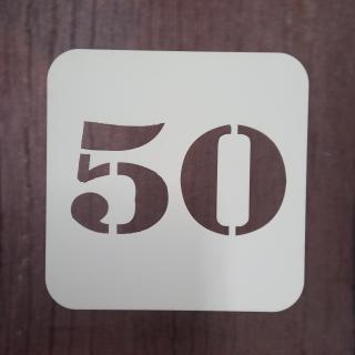 Šablona na zdobení s číslem vzor: 50