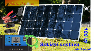 Nabídka jednotlivých sestav Solární sety: Set 100 W flexi, monokrystal