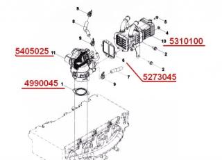 Ventil EGR CUMMINS EURO 4