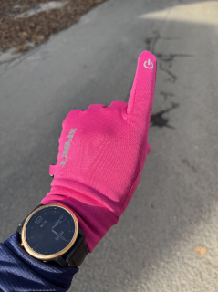 Běžecké rukavice zateplené - růžové