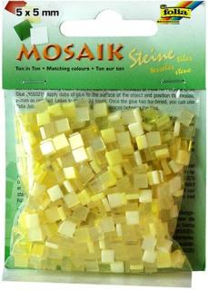 Mozaika pryskyřicová 5x5mm - žlutý mix