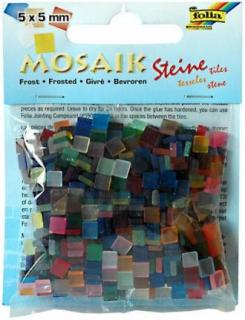 Mozaika pryskyřicová ledová 5x5 mm - mix barev