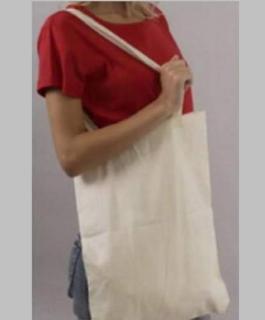 Textilní plátěná taška s dlouhým uchem