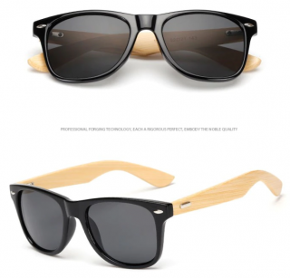 B2B Dřevěné sluneční brýle UV400 Barva: Černá