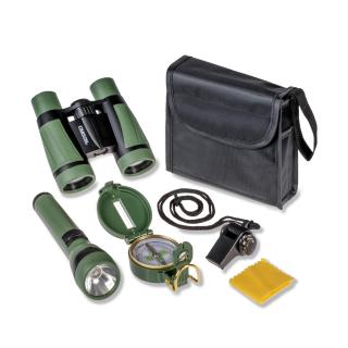 Carson AdventurePak™ Set průzkumníka (dalekohled, baterka, kompas, píšťalka)