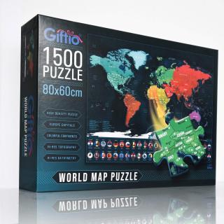 Giftio Puzzle mapa světa 1500 dílků