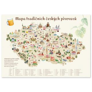 Pivní stírací mapa, Česká republika