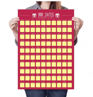Stírací plakát 100 nápadů na rande