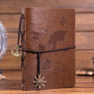 Vintage fotoalbum, kůže Barva: Hnědá, Vzor: Svět
