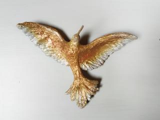 keramický kolibřík Barva: zlatý