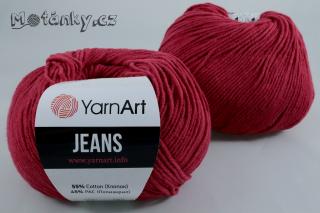 Jeans 51 tmavě červená