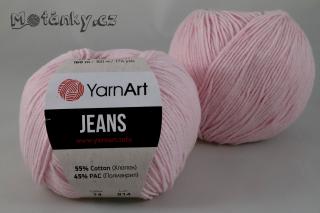 Jeans 74 pastelově růžová