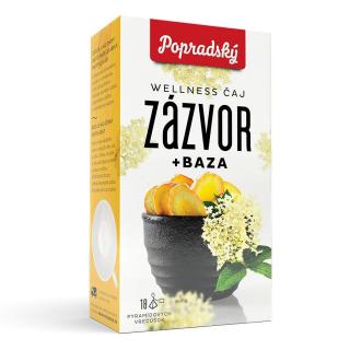 Popradský čaj Zázvor + černý bez, 18 x 1.5 g